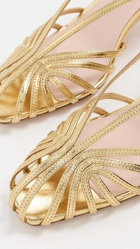 Loeffler Randall النسائية بريسيلا lattice Slingback Mid Heel Sandals in Saudi Arabia