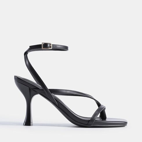 DREAM PAIRS Women's Low Kitten Heels Strappy Design with Lace Up Open Square Toe Thong Ankle Strap Shoes Fashionable Sexy Sylvestra Heeled Sandals for Dressy Occasions in Saudi Arabia