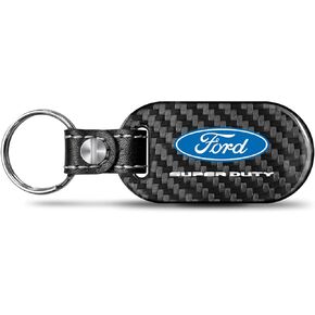 Made for Ford Super-Duty 100% Real Black Carbon Fiber Tag Style Key Chain in Kuwait