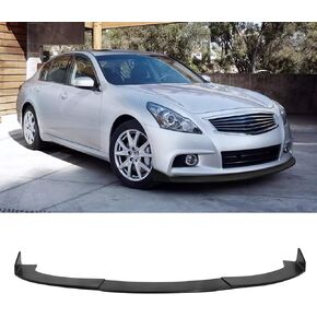 FREEMOTOR802 Compatible with 2010-2013 Infiniti G37 Sedan & 2011-2012 Infiniti G25 Sedan Front Bumper Lip, 3PCS Front Bumper Lip Spoiler Splitters Kit Unpainted Black IKON Style PU in Kuwait