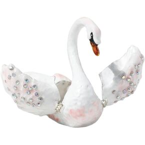 Cabilock Swan Jewelry Storage Organizer - صندوق حلية الأنيقة الزرقاء للسماء الزرقاء للحلقات والقلائد الزخرفية زينة المنزل ومربع هدايا للنساء in Kuwait