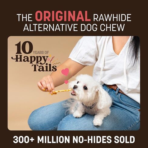 Earth Animal No-Hide Seasonal Stix Strawberries & Cream Recipe Natural Rawhide Alternative Dog & Cat Chews, 10 Count Pack of 1 in Kuwait