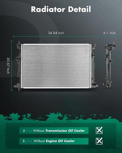 SCITOO 13323 Radiator Replacement Compatible for 2013-2016 for Dodge for Dart in Saudi Arabia