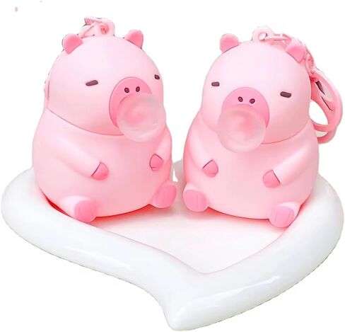 Pink Capybara keychain squeezable-who-blowering-سلسلة مفاتيح الإجهاد اللطيفة ، ملحقات متعة تململ لحقائب الظهر والمحافظ والمفاتيح-حامل مفتاح Capibara Kawaii رائعتين in Saudi Arabia