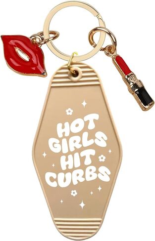 الفتيات الساخنة ضربت سلسلة المفاتيح - Cool Girly Girl Stuff for Women Girls ، Motel Car Keychains Higds for Friends Friends in Saudi Arabia