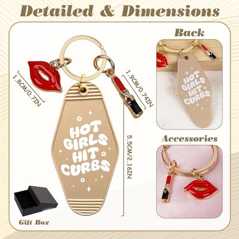 الفتيات الساخنة ضربت سلسلة المفاتيح - Cool Girly Girl Stuff for Women Girls ، Motel Car Keychains Higds for Friends Friends in Saudi Arabia