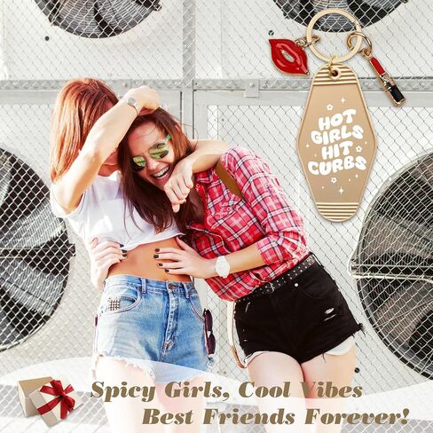 الفتيات الساخنة ضربت سلسلة المفاتيح - Cool Girly Girl Stuff for Women Girls ، Motel Car Keychains Higds for Friends Friends in Saudi Arabia