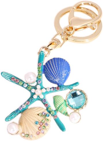 تصميم نجم البحر اللطيف متلألئ من أحجار الكريستال الكريستالية مفتاحية سحر السحر الإكسسوارات in Kuwait