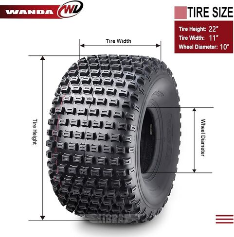 Wanda One New ATV Tyre 22x11-10 22x11x10 Dimple Knobby 4PR - 10030 in Saudi Arabia