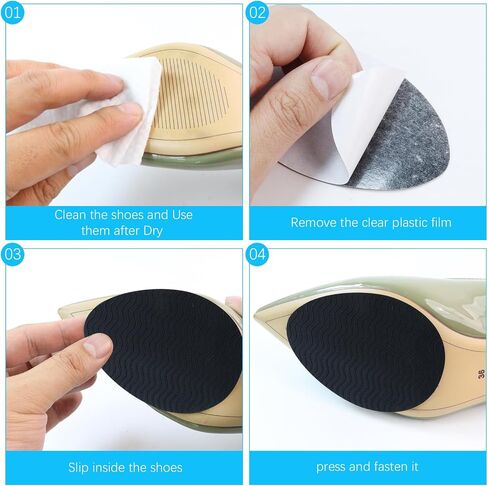 8 PCS Self-Adhesive Non-Slip Shoe Pads for Bottom of Shoes for Shoes and Heels,Sole Guard to Protect & Restore Shoe Soles (Rubber, 3.5 inch) in Saudi Arabia