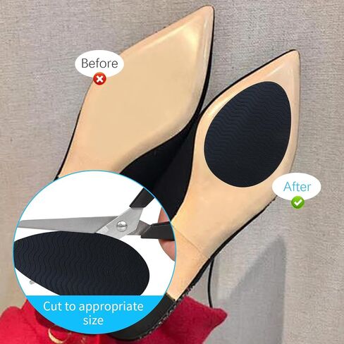 8 PCS Self-Adhesive Non-Slip Shoe Pads for Bottom of Shoes for Shoes and Heels,Sole Guard to Protect & Restore Shoe Soles (Rubber, 3.5 inch) in Saudi Arabia