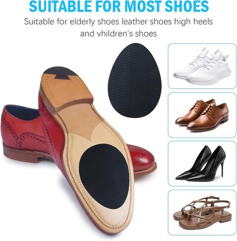 8 PCS Self-Adhesive Non-Slip Shoe Pads for Bottom of Shoes for Shoes and Heels,Sole Guard to Protect & Restore Shoe Soles (Rubber, 3.5 inch) in Saudi Arabia