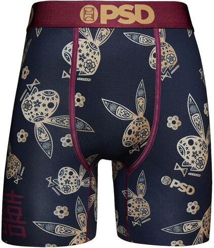 PSD Men's Playboy Cny Blk Boxer Briefs, Black, L in Saudi Arabia