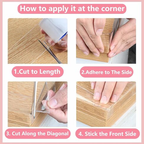 Clear Soft Corner Protectors for Furniture Strip, Sharp Edge & Table Bumper,Window Edge,Wall Protector,Soft Corner Guards Safe for Proof,Table Corner Protectors in Family, 0.8in x16.4FT in Kuwait