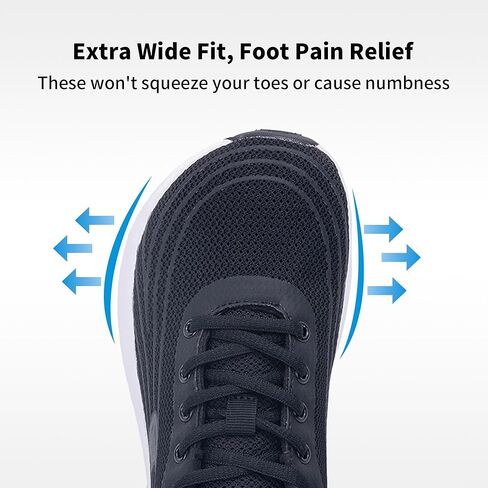 RomenSi Wide Toe Box Shoes Women Arch Support Walking Shoes Tennis Fashion Sneakers Orthotic Shoe for Plantar Fasciitis US 6-11 in Kuwait