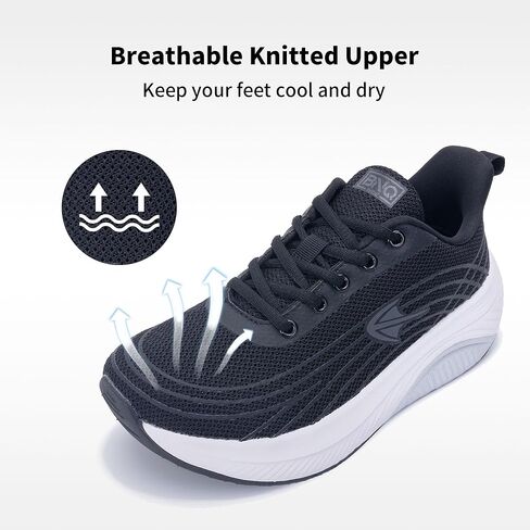 RomenSi Wide Toe Box Shoes Women Arch Support Walking Shoes Tennis Fashion Sneakers Orthotic Shoe for Plantar Fasciitis US 6-11 in Kuwait