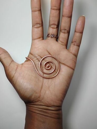 Spiral Copper Palm Ring/Cuff, Reiki Palm Ring, Set of 2 in Saudi Arabia