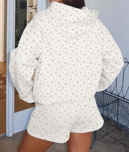 نساء Y2K من الأزهار الضخمة صوف الصوف السحب هوديز لطيف preppy snowflake sweatshirts سقوط الجمالية السقوط in Saudi Arabia