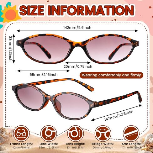 Ecally 12 أزواج Retro Oval Cat Eye Sunglasses for Women Y2K Designer العصرية التسعين in Saudi Arabia