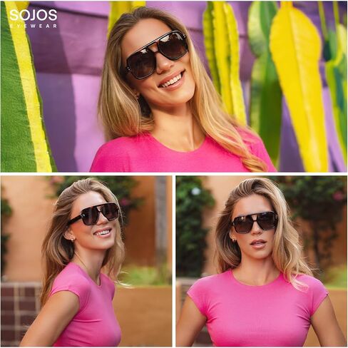 Sojos Retro Square Aviatiator Sunglasses Womens Mens Trendy Vintage Adiators Shades SJ2613 in Saudi Arabia