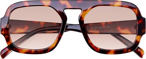 KesaPlan Trendy Square Aviator Sunglasses for Women, Vintage Flat Top Designer Shades Stylish Frame Sun Glasses in Kuwait