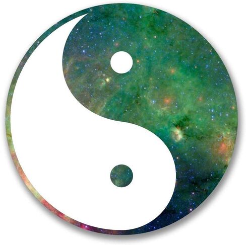 Yin Yang Round Round Steel Metal Key Chain Ring Ring Double Side Deisgn in Kuwait