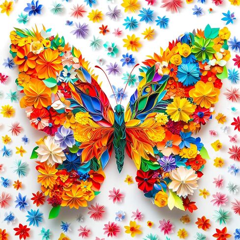 Bgraamiens Puzzle-Blue Gaze-1000 Piece Tiger Animal Puzzle Paper Quilling Art Puzzle Color Challenge Jigsaw Puzzles for Adults and Kids in Saudi Arabia