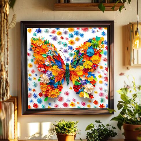 Bgraamiens Puzzle-Blue Gaze-1000 Piece Tiger Animal Puzzle Paper Quilling Art Puzzle Color Challenge Jigsaw Puzzles for Adults and Kids in Saudi Arabia