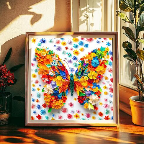 Bgraamiens Puzzle-Blue Gaze-1000 Piece Tiger Animal Puzzle Paper Quilling Art Puzzle Color Challenge Jigsaw Puzzles for Adults and Kids in Saudi Arabia
