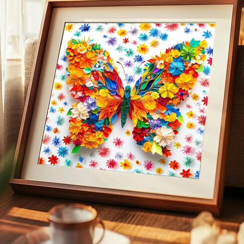 Bgraamiens Puzzle-Blue Gaze-1000 Piece Tiger Animal Puzzle Paper Quilling Art Puzzle Color Challenge Jigsaw Puzzles for Adults and Kids in Saudi Arabia
