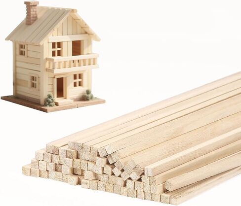 300 Pcs Balsa Wood Sticks 1/8 x 1/8 x 12 Inch balsa Wood Strips Hardwood Square Dowels balsa Wood dowels Unfinished Wooden Strips,Thin Wood Strips for Craft DIY Supplies Square Wooden dowels in Saudi Arabia