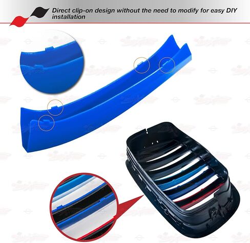 مقاطع شبكة الكلى إدراج 3pcs-أغطية شواء Mesh Mesh Mesh Mesh Mesh ، شرائط إدراج مصبغة ، قطع الشواية الأمامية ABS لـ B-M-W F20 F21 LCI 2015-2019 (11 شريحة) in Kuwait