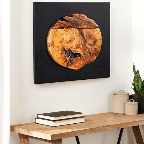 Greenage Cedar Roots Round Wall Decor 17"×17" Hanging Decoration for Home Living Room Bedroom Office in Saudi Arabia