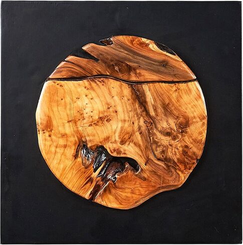 Greenage Cedar Roots Round Wall Decor 17"×17" Hanging Decoration for Home Living Room Bedroom Office in Saudi Arabia