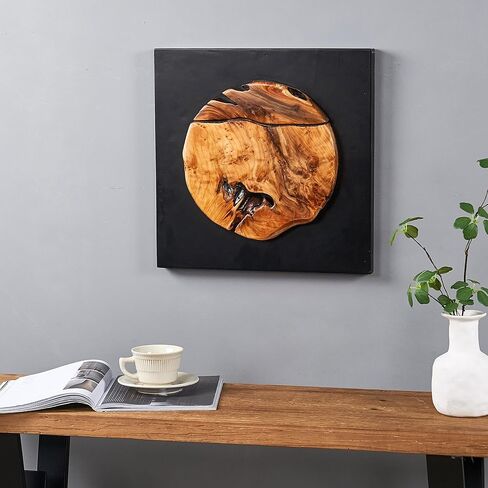 Greenage Cedar Roots Round Wall Decor 17"×17" Hanging Decoration for Home Living Room Bedroom Office in Saudi Arabia