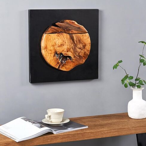 Greenage Cedar Roots Round Wall Decor 17"×17" Hanging Decoration for Home Living Room Bedroom Office in Saudi Arabia
