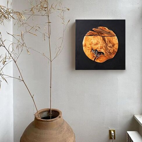 Greenage Cedar Roots Round Wall Decor 17"×17" Hanging Decoration for Home Living Room Bedroom Office in Saudi Arabia