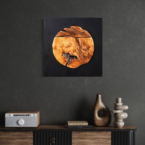 Greenage Cedar Roots Round Wall Decor 17"×17" Hanging Decoration for Home Living Room Bedroom Office in Saudi Arabia