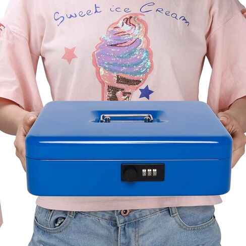 مربع أموال الكابولي الكبير Decaller ، مربع نقدي مع قفل مفتاح - 5 مقصورات و 4 مقاطع محمّلة لفواتير ، 11/5 "× 9 2/5" × 3 1/2 "وردي in Kuwait