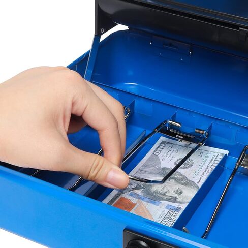 مربع أموال الكابولي الكبير Decaller ، مربع نقدي مع قفل مفتاح - 5 مقصورات و 4 مقاطع محمّلة لفواتير ، 11/5 "× 9 2/5" × 3 1/2 "وردي in Kuwait