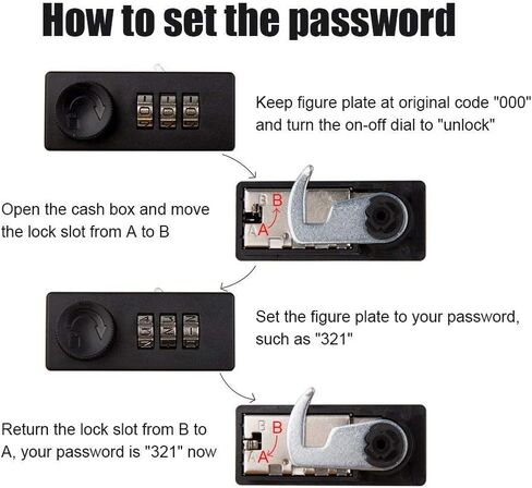 مربع أموال الكابولي الكبير Decaller ، مربع نقدي مع قفل مفتاح - 5 مقصورات و 4 مقاطع محمّلة لفواتير ، 11/5 "× 9 2/5" × 3 1/2 "وردي in Kuwait