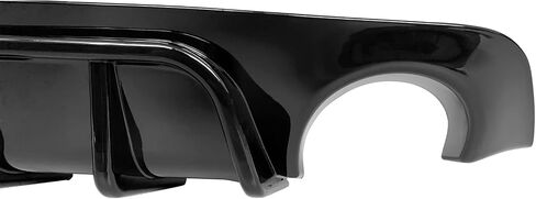 FREEMOTOR802 Rear Diffuser with LED Brake Light, Fits 2018-2024 Infiniti Q50, Gloss Black PP Rear Bumper Molding Lower Lip Splitter Spoiler Valance Panel Add-on Exterior Styling Trim Kit in Saudi Arabia