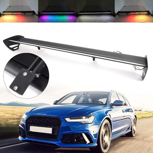 Areyourshop Universal Hatch Adjustable Aluminum Rear Trunk Wing Racing Spoiler with LED in Saudi Arabia