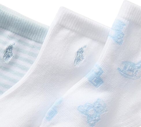 Polo Baby Tossed Bear Socks 3 Pair Pack, Soft Pink, 0-6 Months in Saudi Arabia