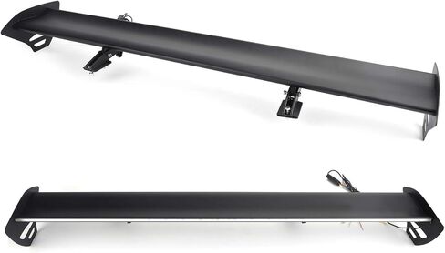 Areyourshop Universal Hatch Adjustable Aluminum Rear Trunk Wing Racing Spoiler with LED in Saudi Arabia