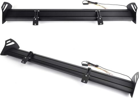 Areyourshop Universal Hatch Adjustable Aluminum Rear Trunk Wing Racing Spoiler with LED in Saudi Arabia