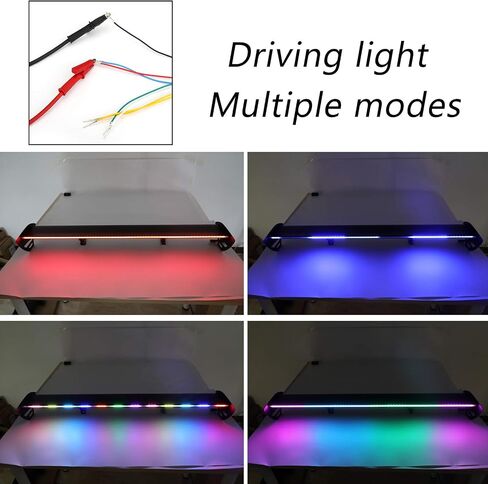 Areyourshop Universal Hatch Adjustable Aluminum Rear Trunk Wing Racing Spoiler with LED in Saudi Arabia
