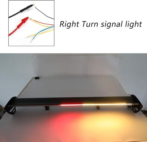 Areyourshop Universal Hatch Adjustable Aluminum Rear Trunk Wing Racing Spoiler with LED in Saudi Arabia