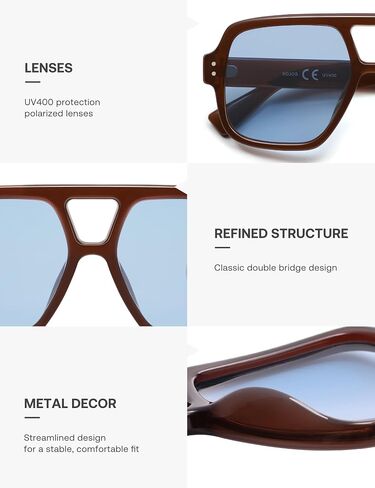 Sojos Retro Square Aviatiator Sunglasses Womens Mens Trendy Vintage Adiators Shades SJ2613 in Saudi Arabia