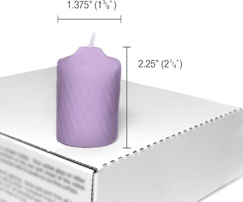 Lavender Scented Votive Candles - 15 Hour Long Burn Time - Textured Finish - Box of 20 in Saudi Arabia